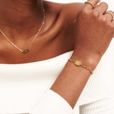 Engravable Chunky Oval Bracelet