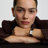 Classic Leather Rectangle Watch