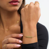 Engravable Bracelet With Stones