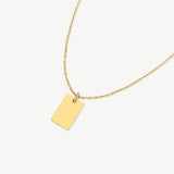 Engravable Pavé Pendant Necklace