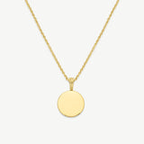 Engravable Classic Disc Necklace