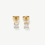 Asscher Solitaire Studs