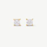 Asscher Solitaire Studs