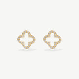 Pavè Clover Studs