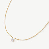 Asscher Solitaire Necklace