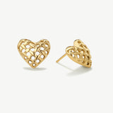 Woven Heart Studs