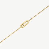 Ellipse Bracelet With Stone