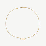 Ellipse Pendant With Stone