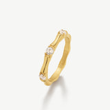 Bamboo Ring With Stones