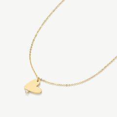 Heart With Stones Necklace