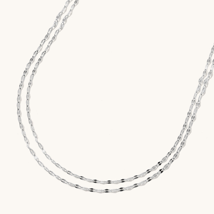 Silver Double Dainty Necklace