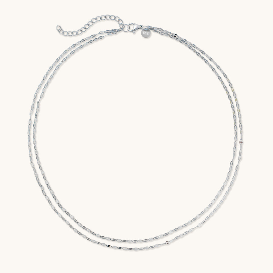 Silver Double Dainty Necklace