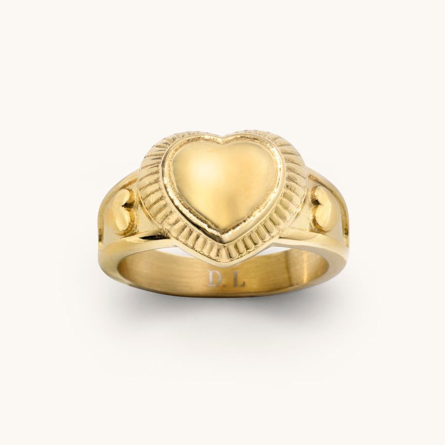 Statement Heart Signet Ring D.Louise Jewellery