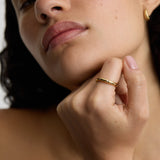 Wave Ring with Stones