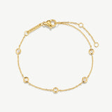 Multi Stone Chain Bracelet