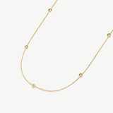 Multi Stone Chain Necklace