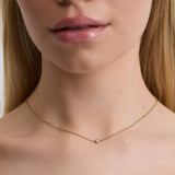Small Bezel Diamond Necklace