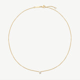 Small Bezel Diamond Necklace