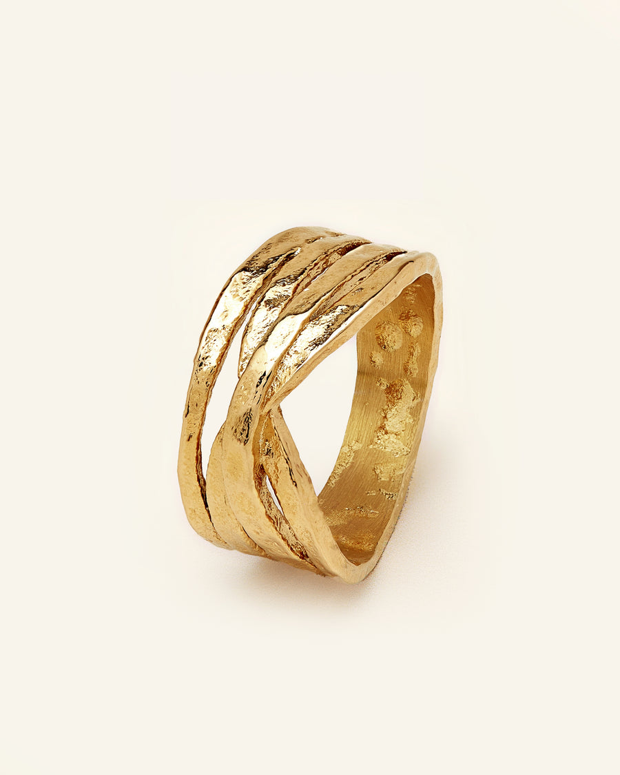 Intertwined Textured Ring